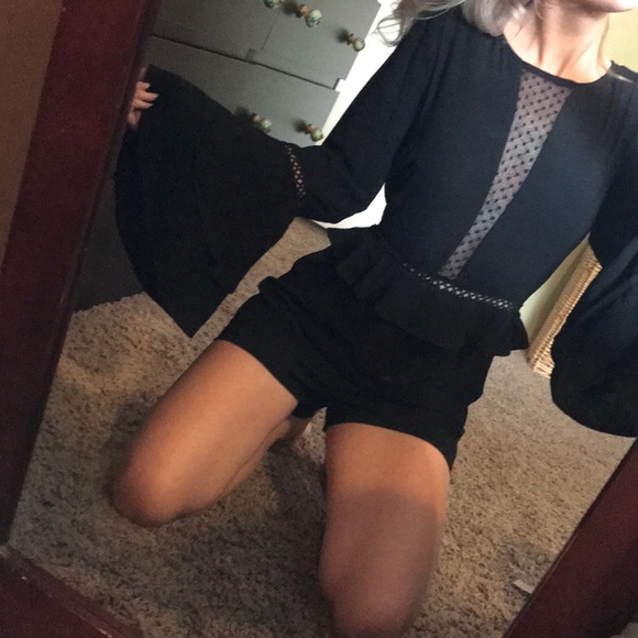 Love Riche Dresses & Skirts - Mesh bell sleeve romper playsuit